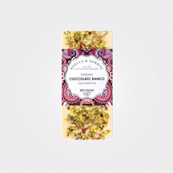 Boella & Sorrisi Weiße Schokolade mit Pistazien, 100g