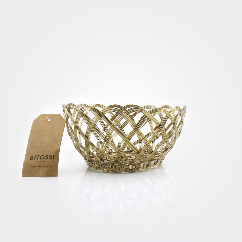 Bitossi Korb „Intreccio“, goldkupfer, 15 cm Durchmesser Bitossi Korb „Intreccio“, goldkupfer, 15 cm Durchmesser