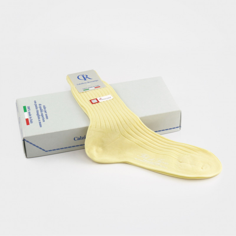 Socken aus Baumwolle (Filoscozia), hellgelb Socken aus Baumwolle (Filoscozia), hellgelb