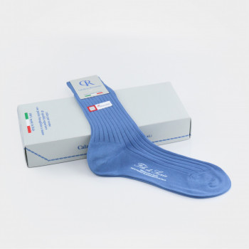 Socken aus Baumwolle (Filoscozia), azur Socken aus Baumwolle (Filoscozia), azur