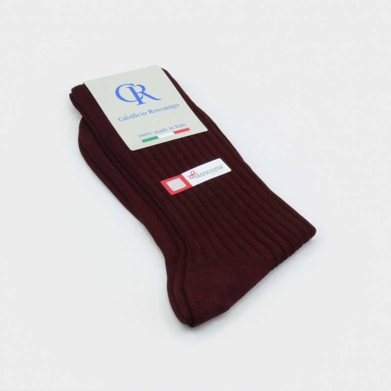 Socken aus Baumwolle (Filoscozia), bordeaux