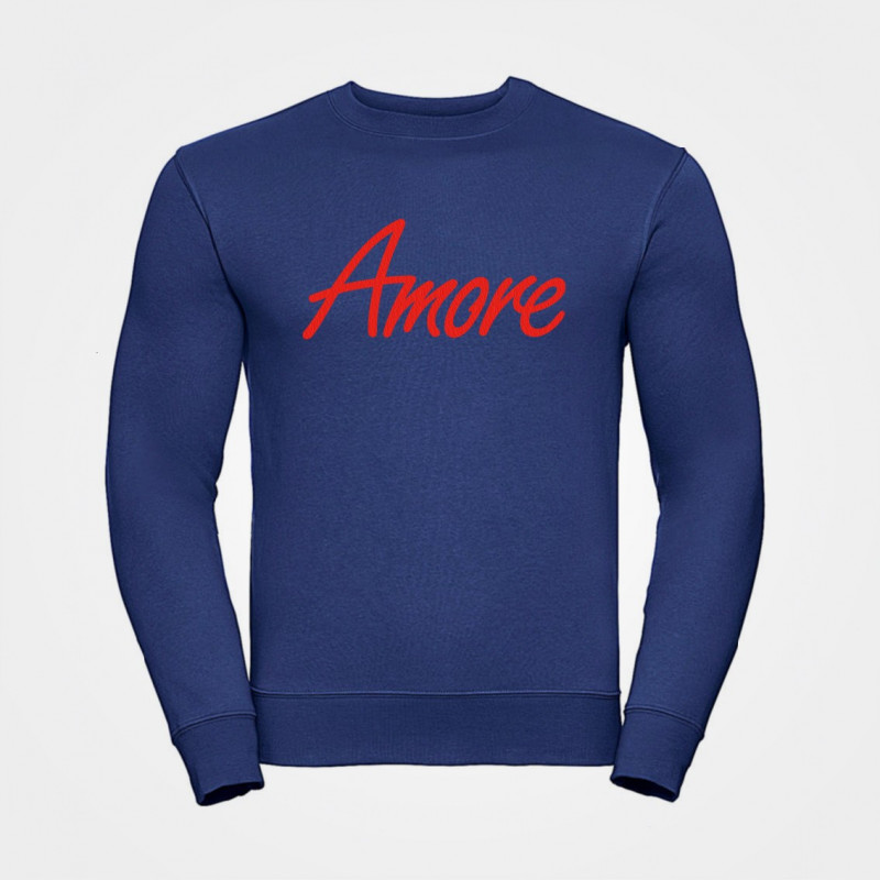 Amore-Sweatshirt, unisex, Russel, royalblau Amore-Sweatshirt, unisex, Russel, royalblau