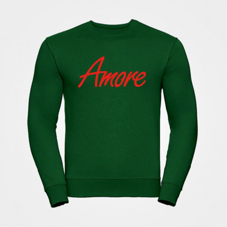 Amore-Sweatshirt, unisex, Russel, dunkelgrün