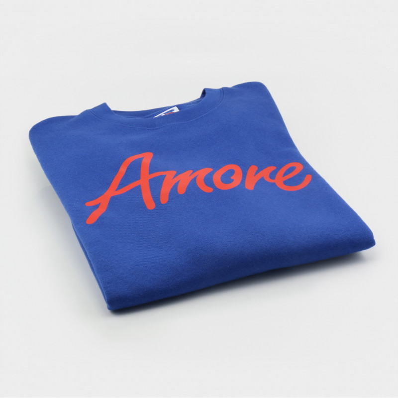 Amore-Sweatshirt, blau, unisex, designed in Berlin – Amore Store
