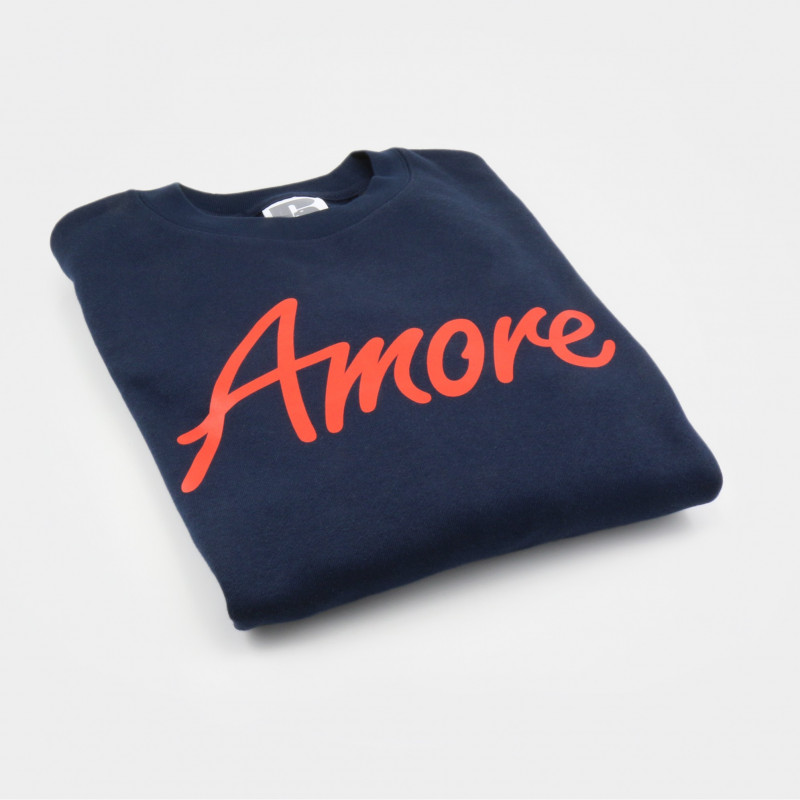 Amore-Sweatshirt, dunkelblau, unisex, designed in Berlin – Amore Store