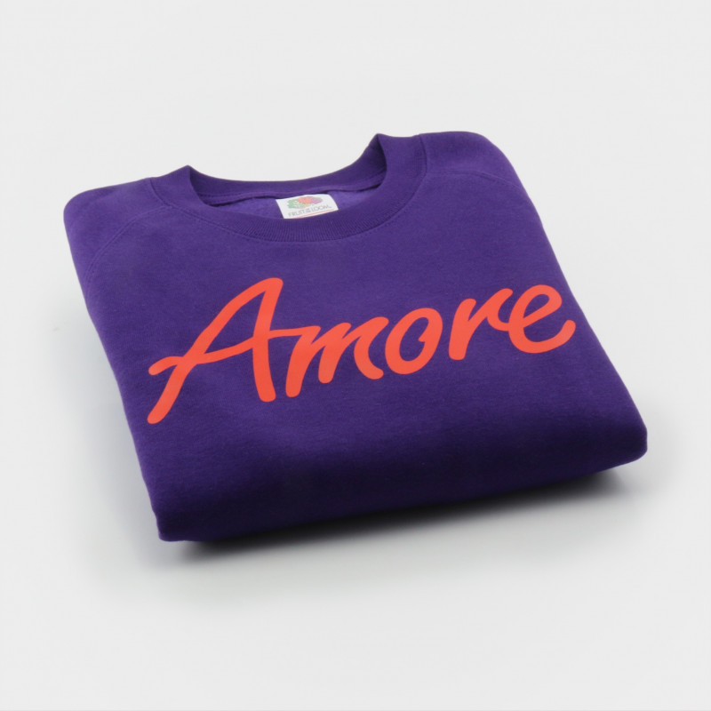 Amore-Sweatshirt für Kinder, lila