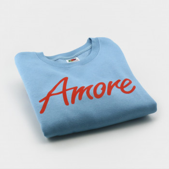 Amore-Sweatshirt für Kinder, hellblau