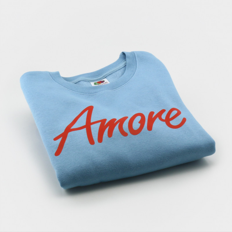 Amore-Sweatshirt für Kinder, hellblau