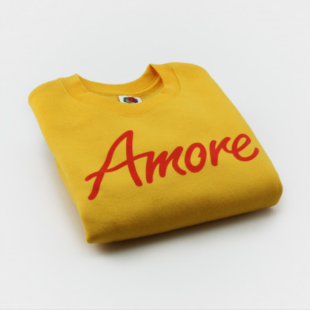 Amore-Sweatshirt für Kinder, gelb
