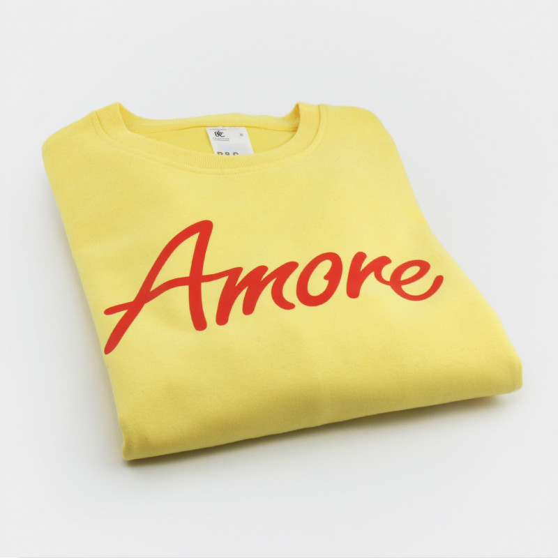 Amore-Sweatshirt, unisex, gelb Amore-Sweatshirt, unisex, gelb