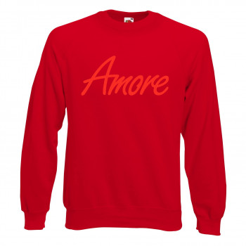 Amore-Sweatshirt, unisex, rot