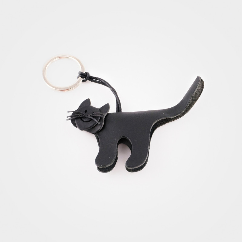 Schlusselanhanger Leder Katze Fabriano Boutique Amore Store