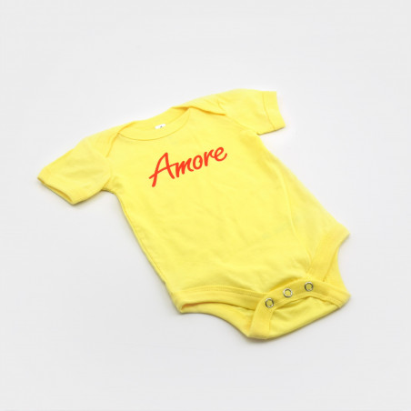 Amore Baby-Body, gelb