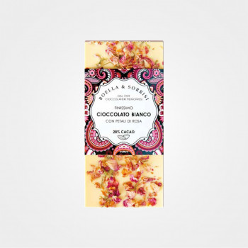 Weiße Schokolade mit Rosenblättern von Boella e Sorrisi
