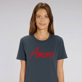 Organic Amore T-Shirt, india ink grey, printed in Berlin Organic Amore T-Shirt, india ink grey, printed in Berlin