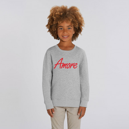 Amore-Sweatshirt für Kinder, heather grey