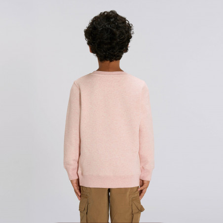 Organic Amore-Sweatshirt für Kinder, cream heather pink