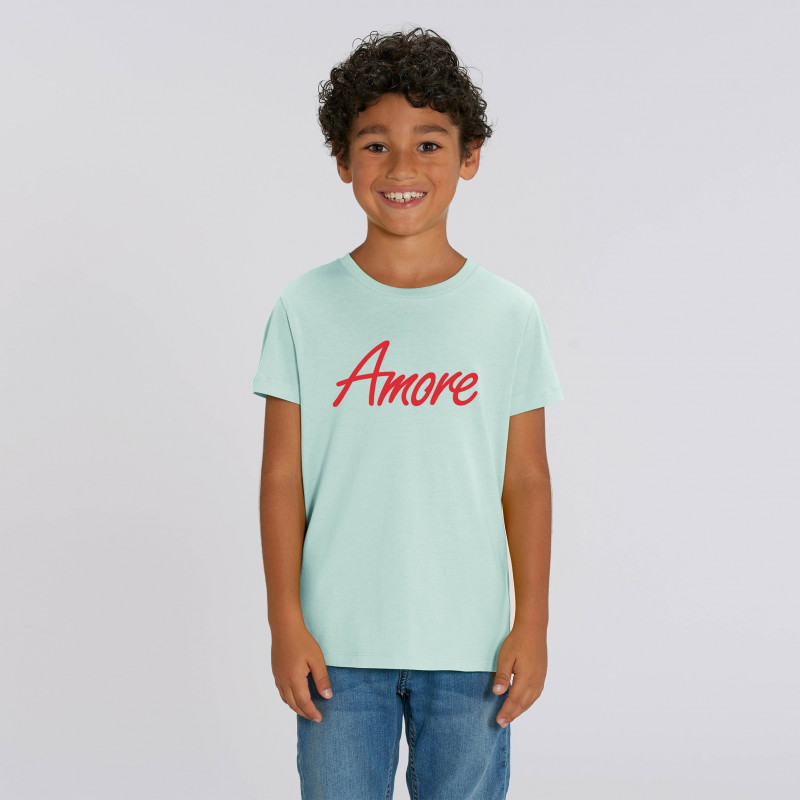 Organic Amore T-Shirt für Kinder, caribbean blue Organic Amore T-Shirt für Kinder, caribbean blue