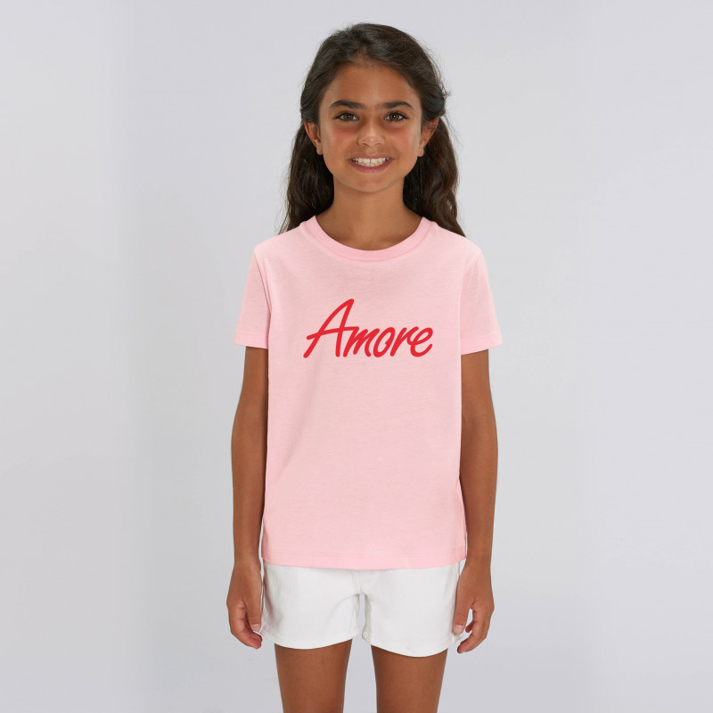 Organic Amore T-Shirt für Kinder, cotton pink Organic Amore T-Shirt für Kinder, cotton pink