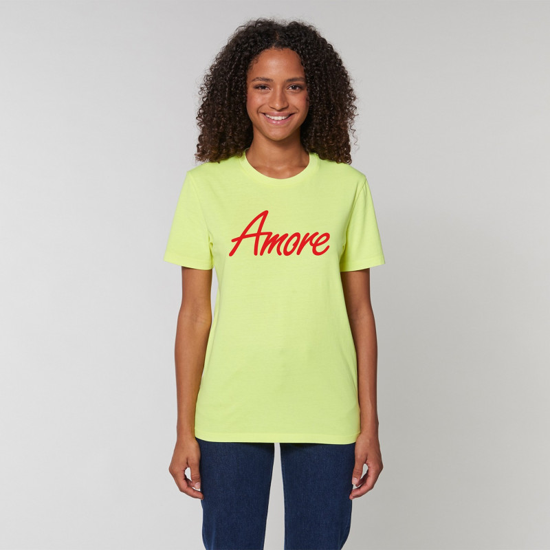 Organic Amore T-Shirt, unisex, neongelb Organic Amore T-Shirt, unisex, neongelb