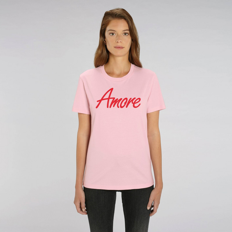 Organic Amore T-Shirt, cotton pink, Printed in Berlin