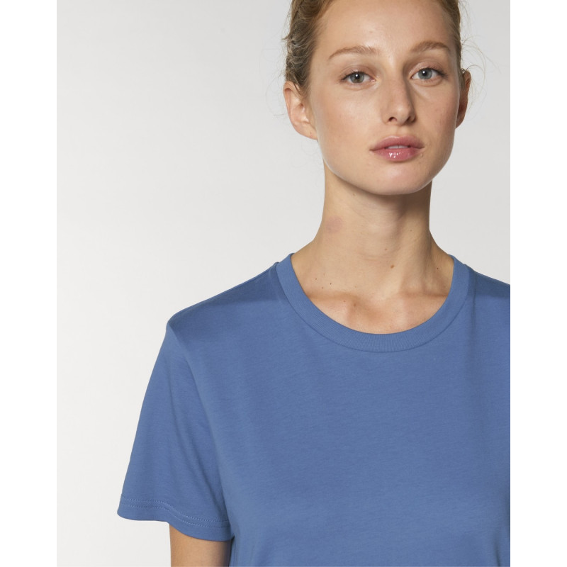 Organic Amore T-Shirt (unisex) bright blue, Detail (ohne Aufdruck) Organic Amore T-Shirt (unisex) bright blue, Detail (ohne Aufdruck)