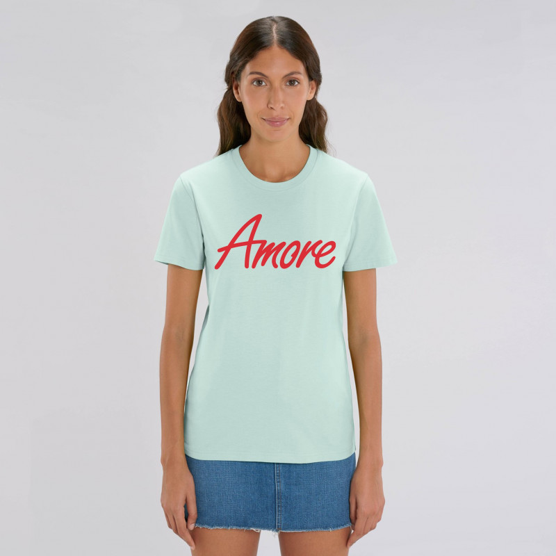 Amore-T-Shirt, caribbean, von Stanley Stella, designed in Berlin