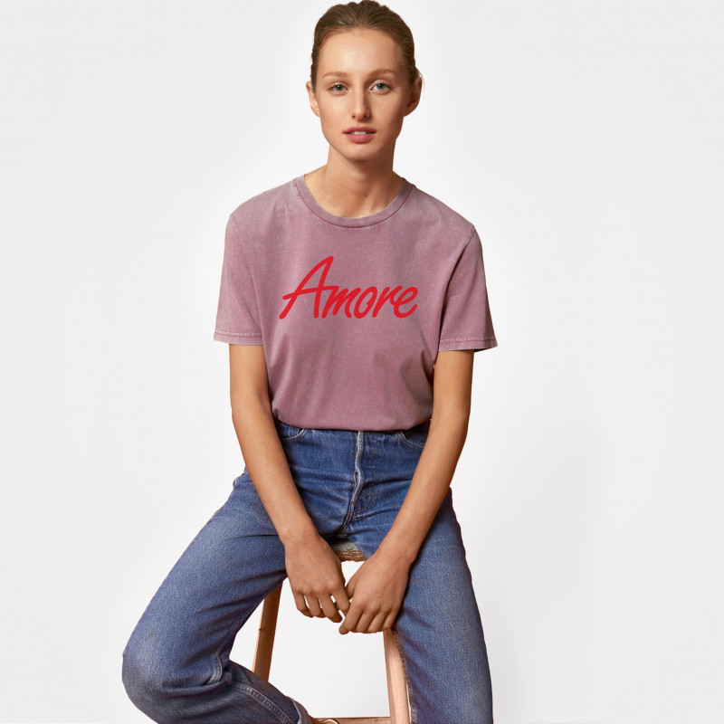 Organic Amore T-Shirt (unisex) aged mauve Organic Amore T-Shirt (unisex) aged mauve