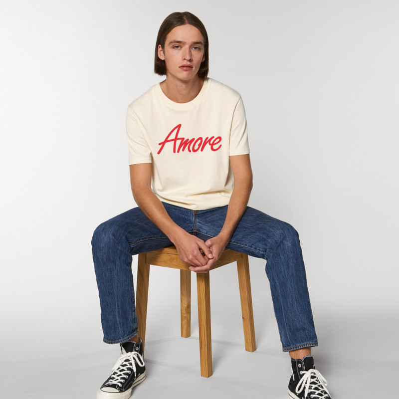 Amore-T-Shirt von Stanley Stella in natural raw, designed in Berlin