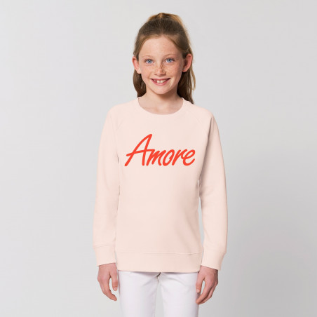 Organic Amore-Sweatshirt für Kinder, candy pink