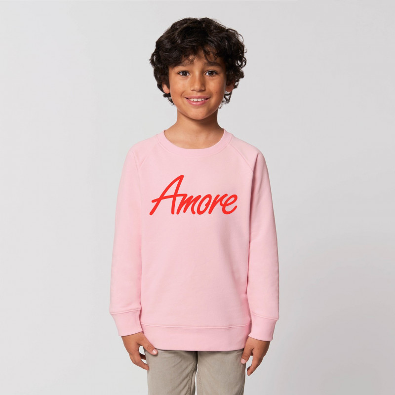 Organic Amore-Sweatshirt für Kinder, cotton pink