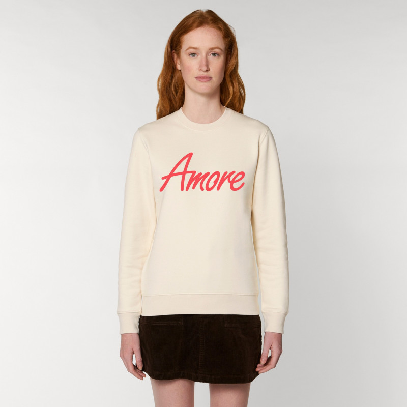 Organic Amore-Sweatshirt (unisex) raw white