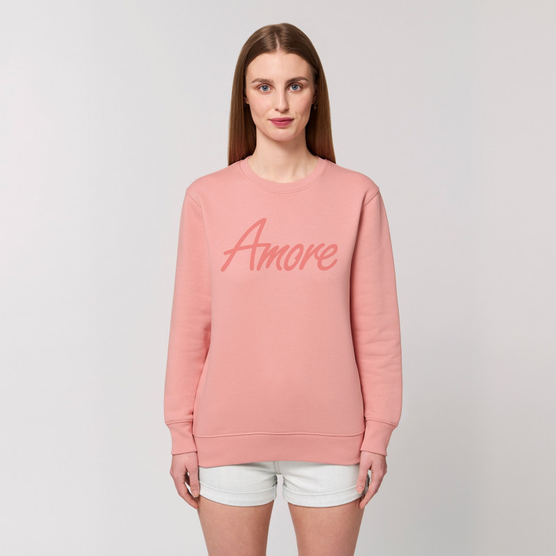 Organic Amore-Sweatshirt (unisex) canyon pink, Lack