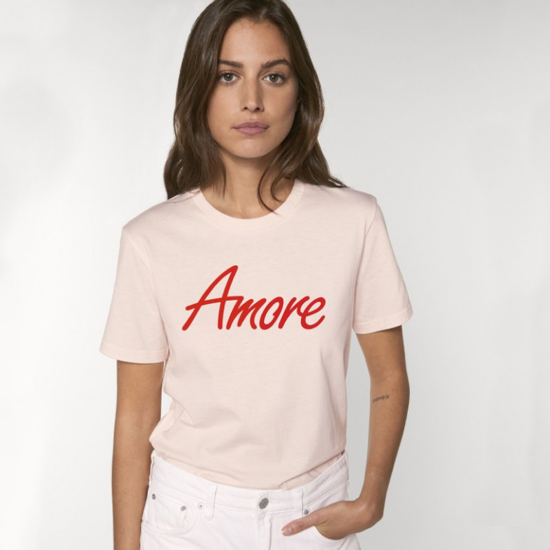 Amore-T-Shirt in candy pink von Stanley Stella, designed in Berlin