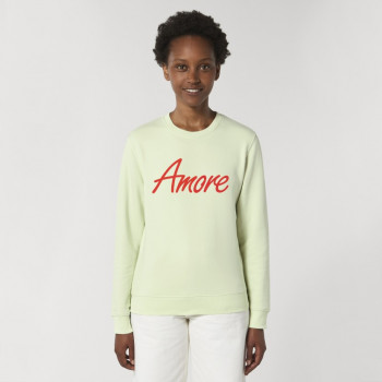 Organic Amore-Sweatshirt (unisex) stem green
