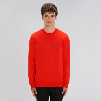 Organic Amore-Sweatshirt (unisex) bright red