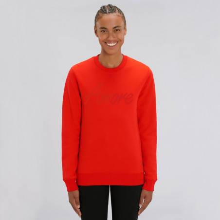 Organic Amore-Sweatshirt (unisex) bright red