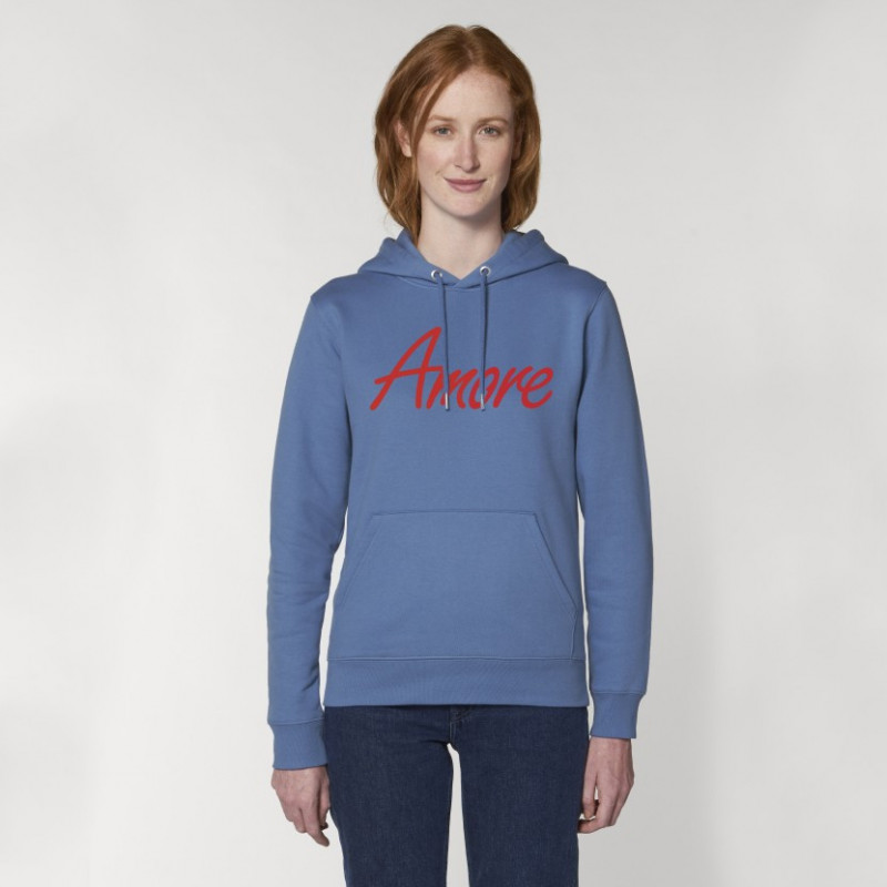Organic Amore-Hoodie (unisex) bright blue Organic Amore-Hoodie (unisex) bright blue