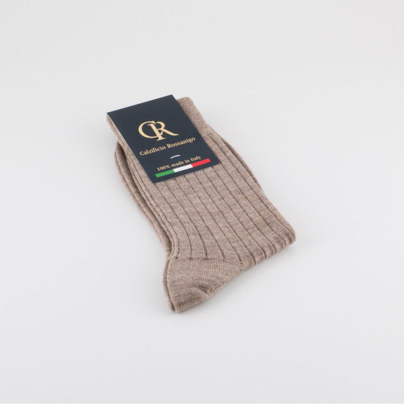 Socken aus Merinowolle, beige Socken aus Merinowolle, beige
