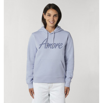 Organic Amore-Hoodie (unisex) serene blue, lack