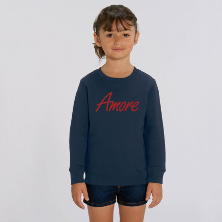 Organic Amore-Sweatshirt für Kinder, french navy