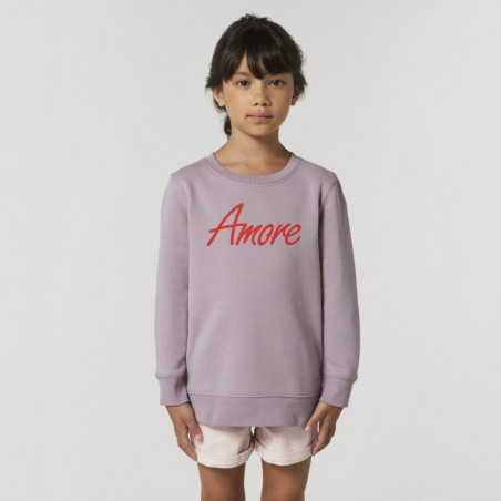 Organic Amore-Sweatshirt für Kinder, lilac petal