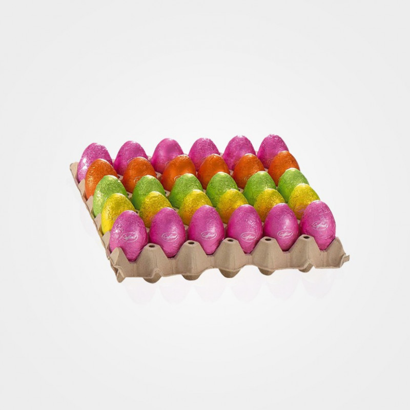 Bunte Eier aus Vollmilchschokolade Bunte Eier aus Vollmilchschokolade