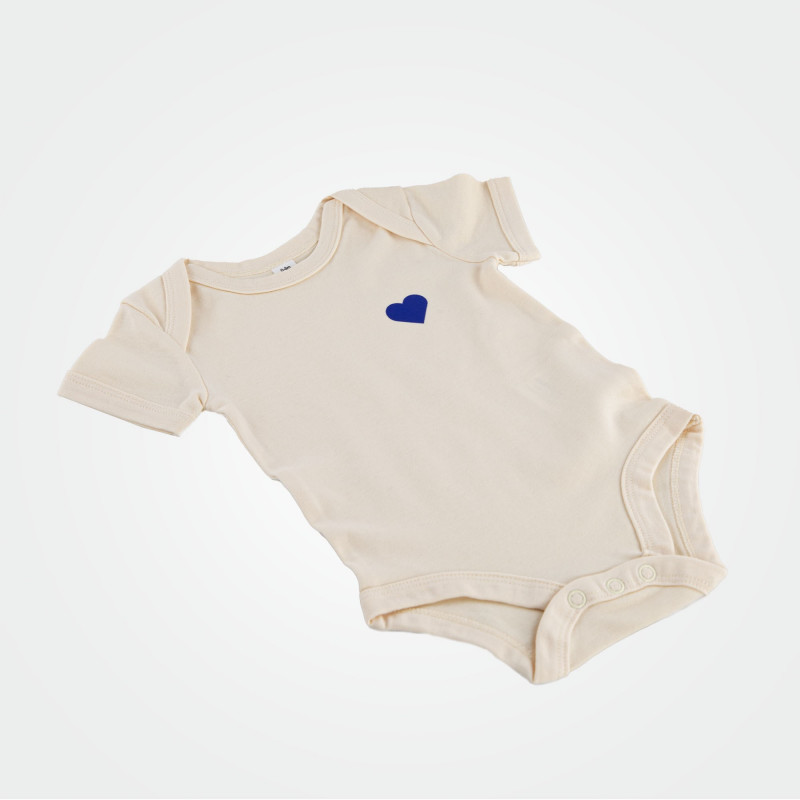 Baby-Body mit Herz, creme Baby-Body mit Herz, creme