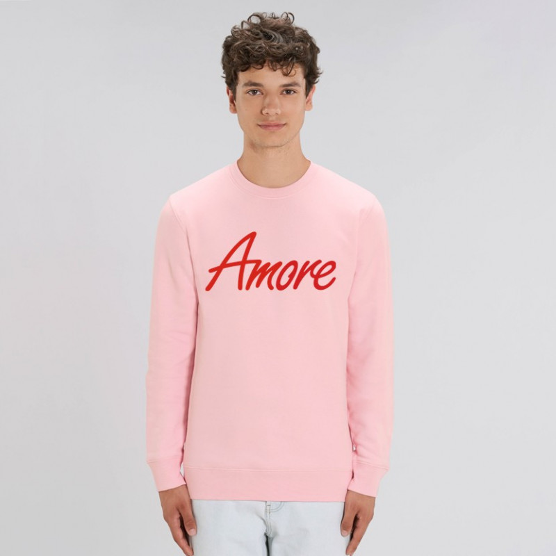 Organic Amore Sweatshirt (unisex) cotton pink Organic Amore Sweatshirt (unisex) cotton pink