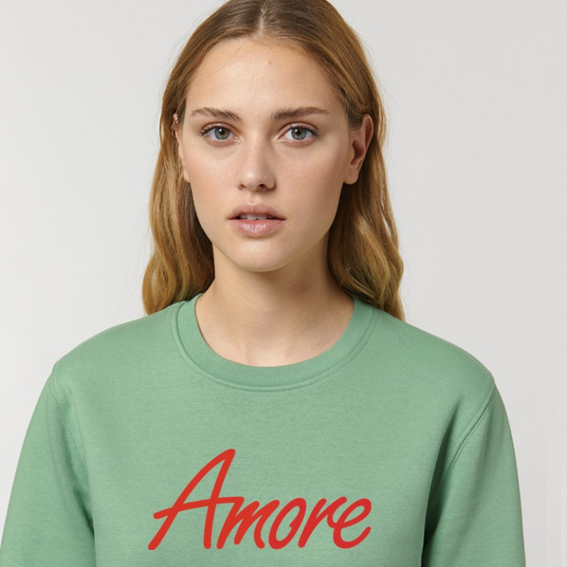 Organic Amore Sweatshirt (unisex) dusty mint