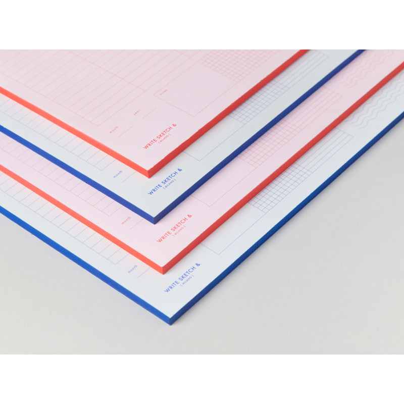 Wochenplaner in Grau/Blau von Write Sketch & (A4) Wochenplaner in Grau/Blau von Write Sketch & (A4)