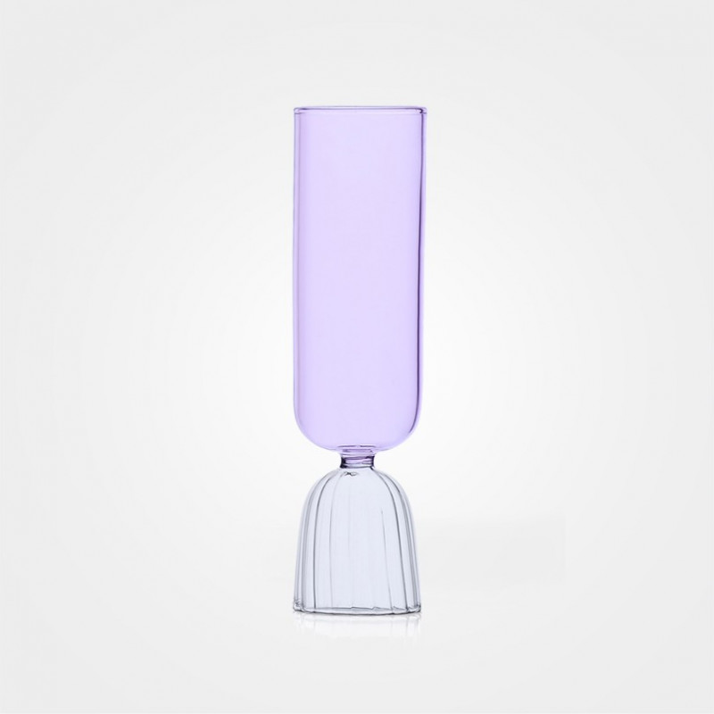 Hohes Trinkglas „Tutu Colore“ in Rosa von Ichendorf Milano