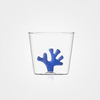 Glas „Coral Reef“ mit Koralle in Blau von Ichendorf Milano