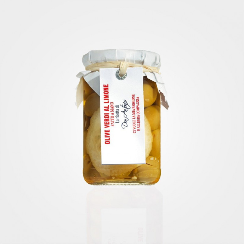 Grüne Oliven mit Zitrone von Don Antonio Grüne Oliven mit Zitrone von Don Antonio